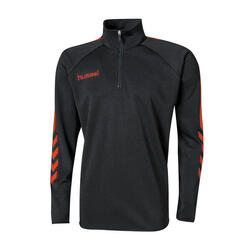 Sweat noir/orange homme Hummel 1/2 Zip Core