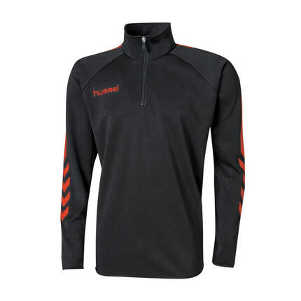 Sweat noir/orange homme Hummel 1/2 Zip Core