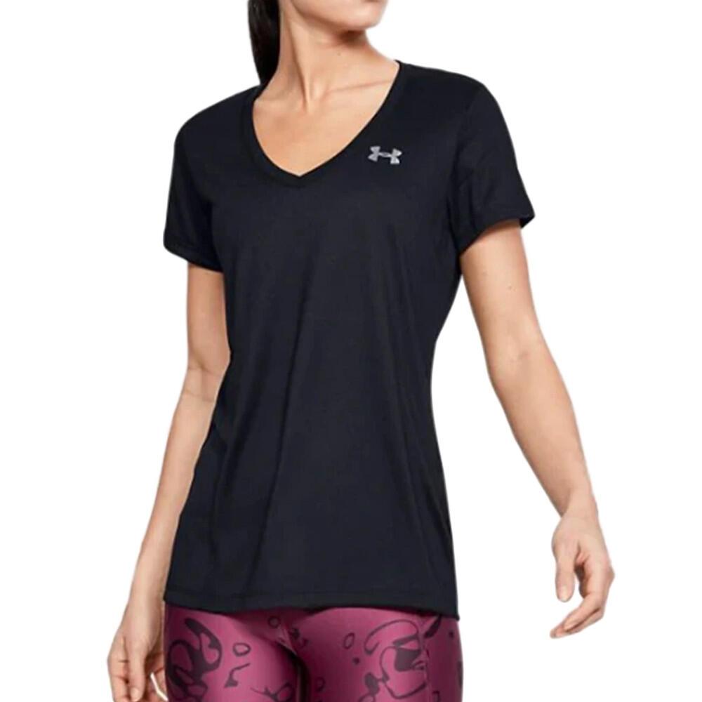 UNDER ARMOUR Camisola de Manga Curta Mulher Under Armour Tech SSV Solid Preto