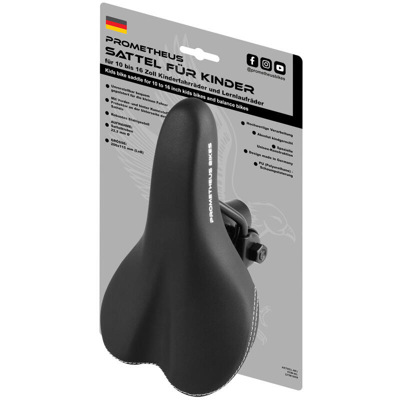 Selle pour 10 12 14 16 pouces vélo enfant et draisienne