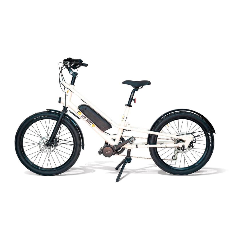 Bicicletta cargo elettrica innovativa iO InBicy Bafang 350W Bianca