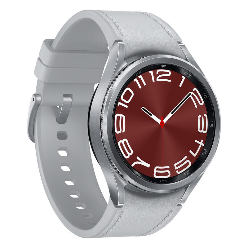 Samsung R955 Watch6 Classic LTE (43mm) Silber + gratis Waage o. Blutdruckmesser