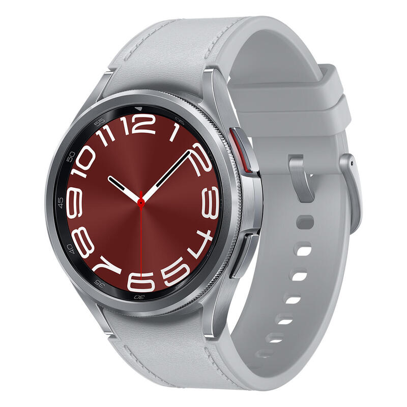 Samsung R955 Watch6 Classic LTE (43mm) Silber + gratis Waage o. Blutdruckmesser