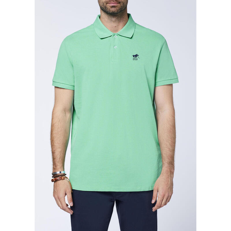 Poloshirt mit Label-Stickerei