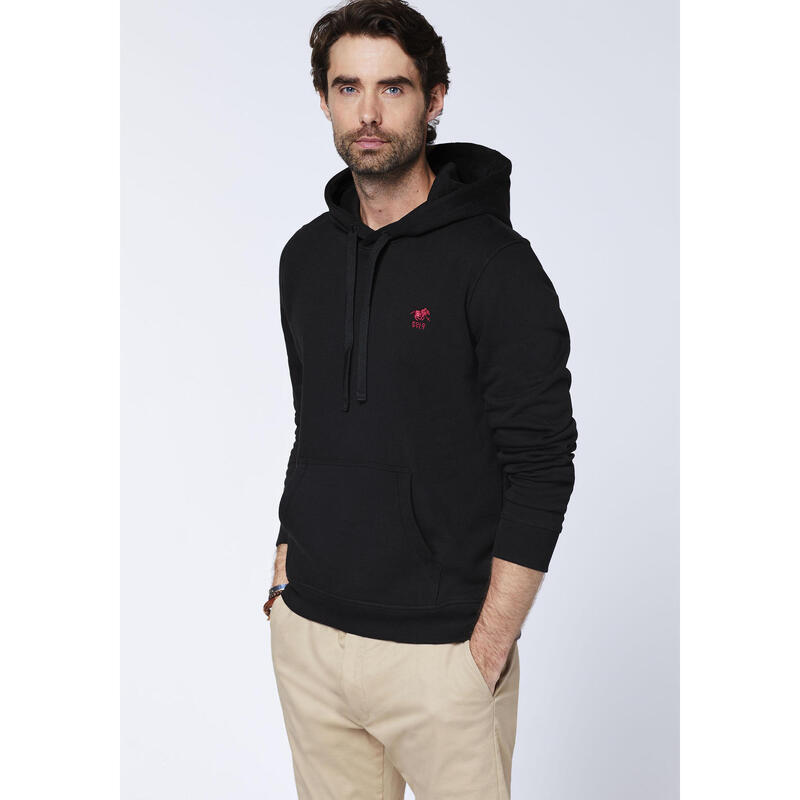 Hoodie mit gesticktem Label-Symbol