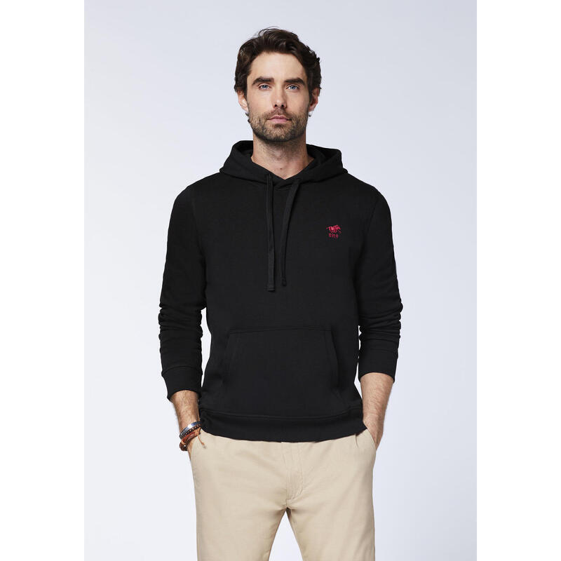 Hoodie mit gesticktem Label-Symbol