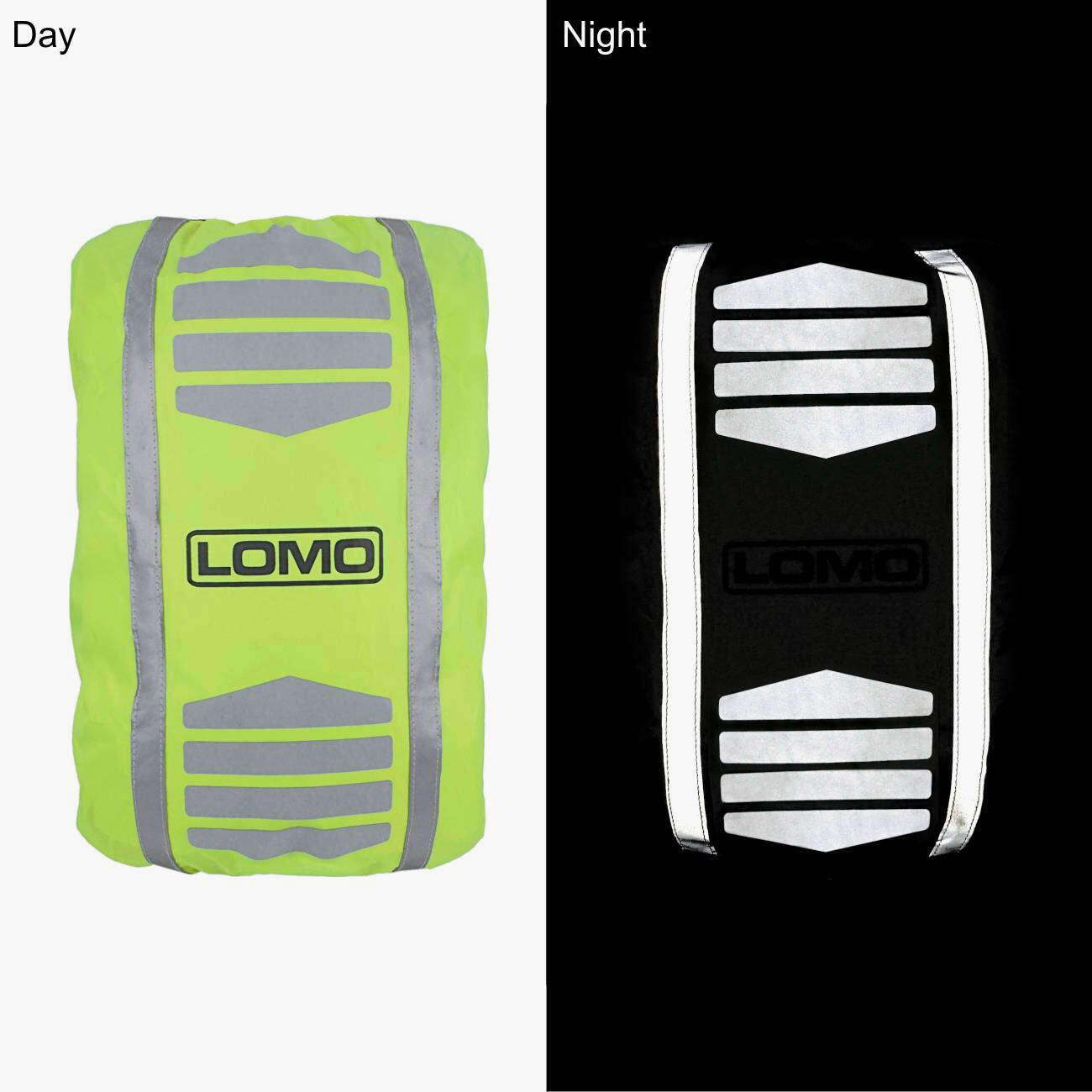 Lomo Hi Viz Cycling Rucksack Cover Yellow 6/8