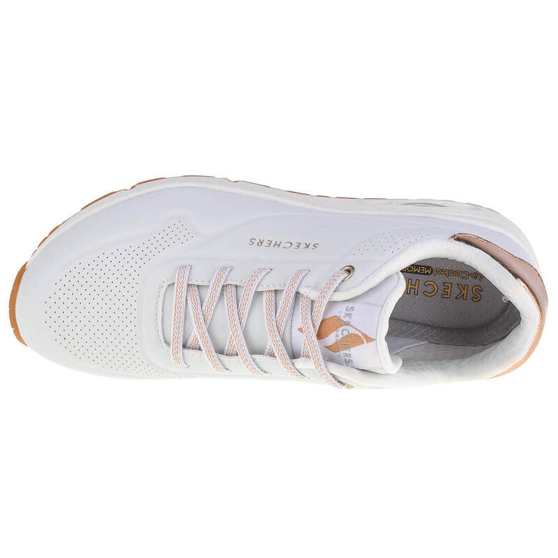 Pantofi Sport Skechers Model Uno - Shimmer Away Culoare Alb