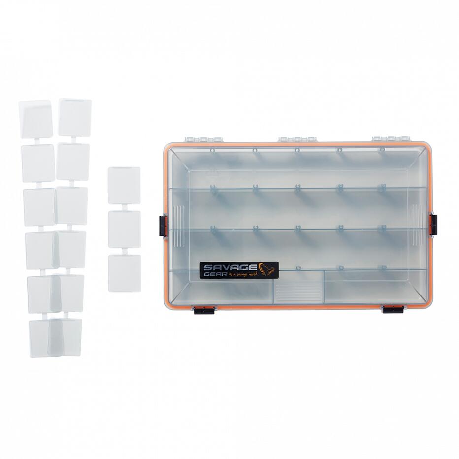 Boîte de rangement Savage Gear WP Lurebox 4B Smoke (35,5 x 23 x 5cm) 1/2
