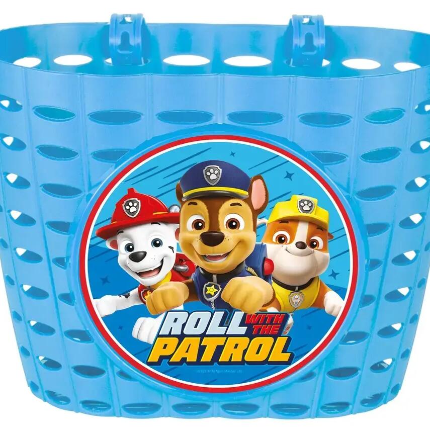 Children bike basket Paw Patrol blue front mounted