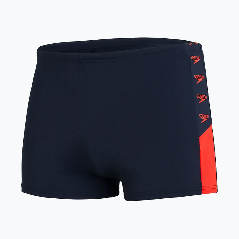 Bañador Boxer Hombre Natación Speedo Medley Aquashort negro rojo