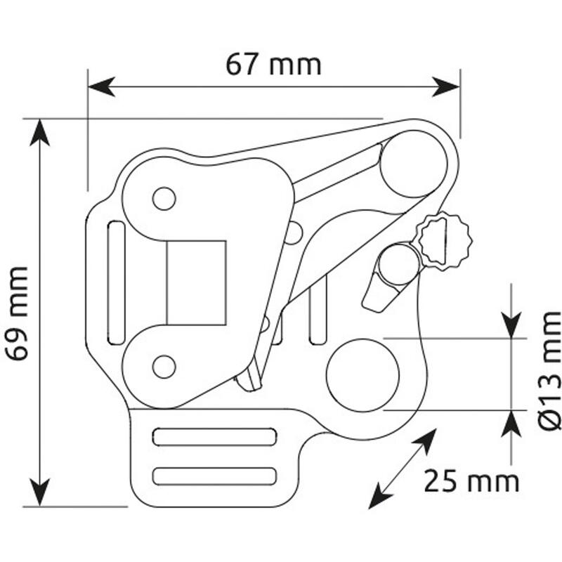 Seilklemme Turbofoot Evo Left