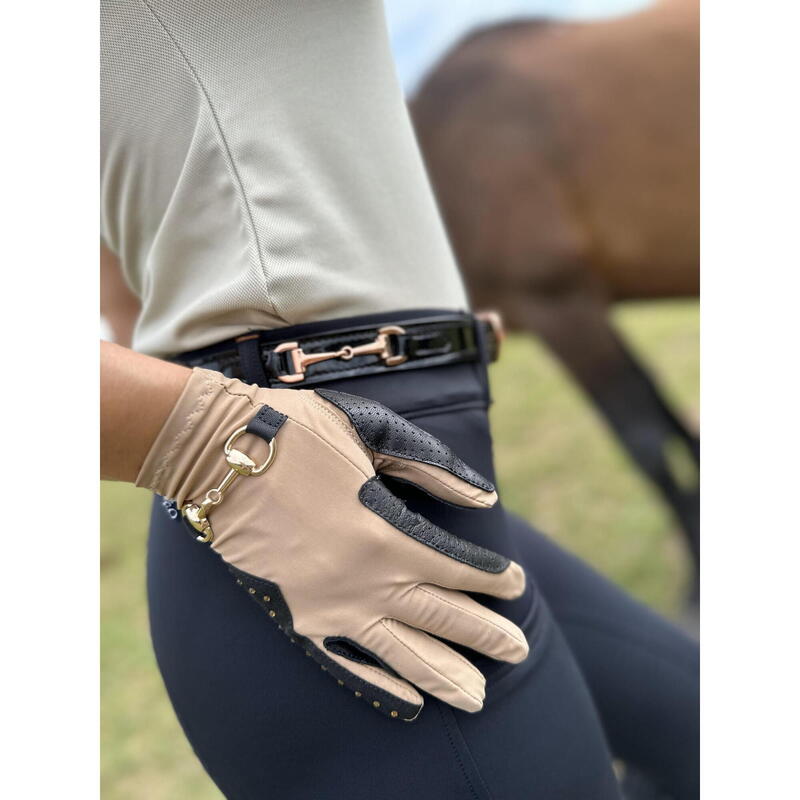 Pasek do spodni Equestrian Queen EdgeBits lakierowana skóra, wędzidełka