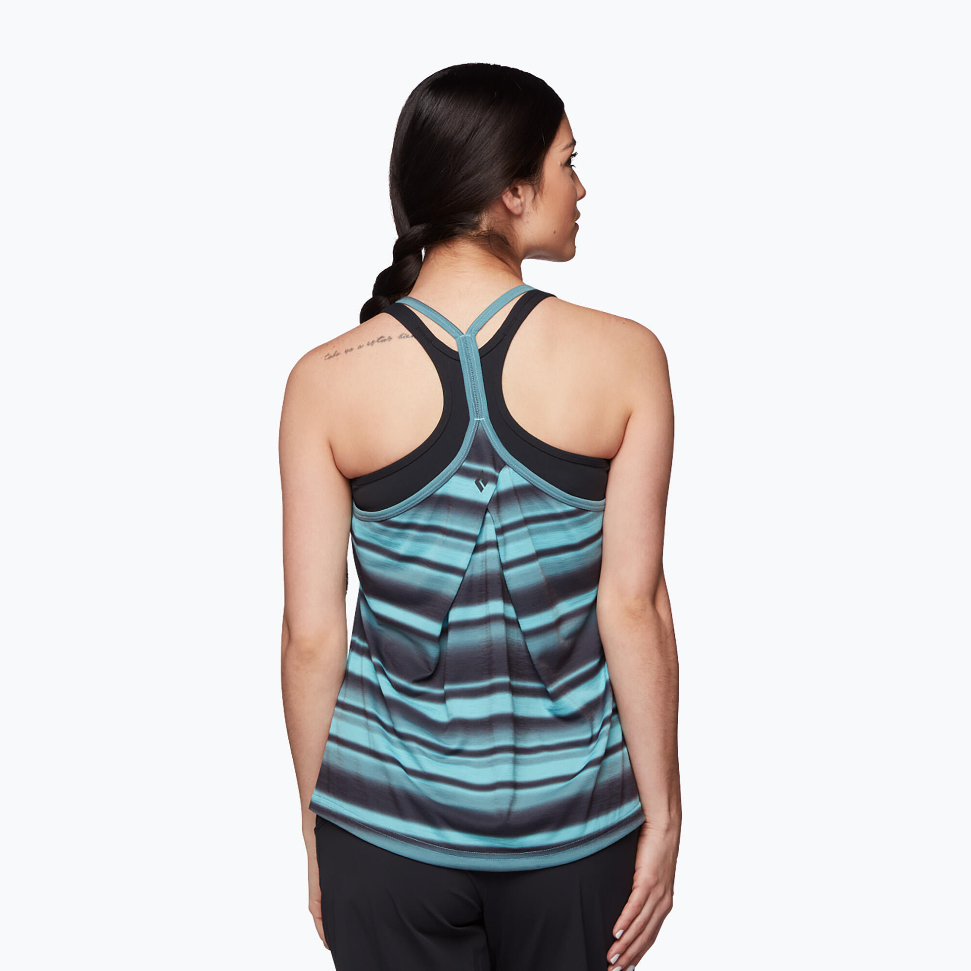 Camiseta de trekking para mujer Black Diamond Integrale Tank rayas costeras 2/5