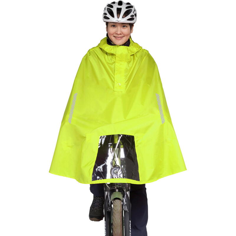 Fahrrad-Regenponcho Bike Poncho safety yellow