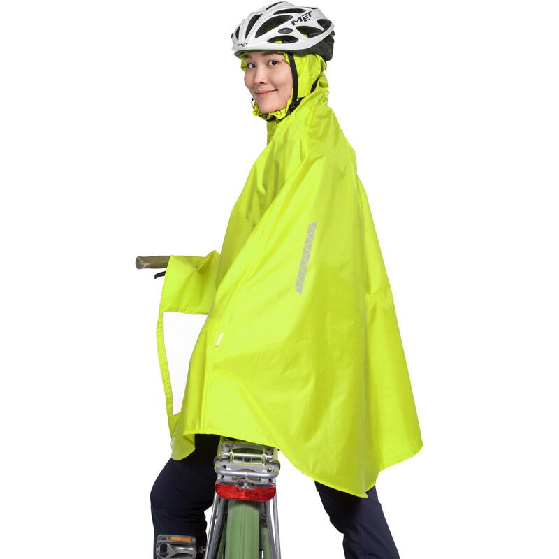 Fahrrad-Regenponcho Bike Poncho red orange