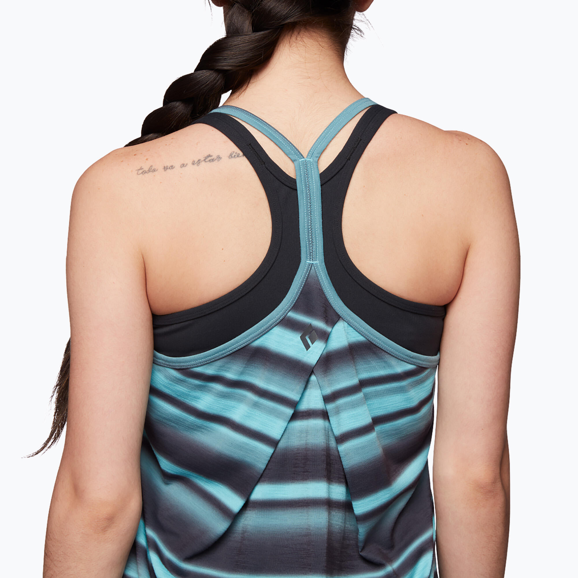 Camiseta de trekking para mujer Black Diamond Integrale Tank rayas costeras 3/5