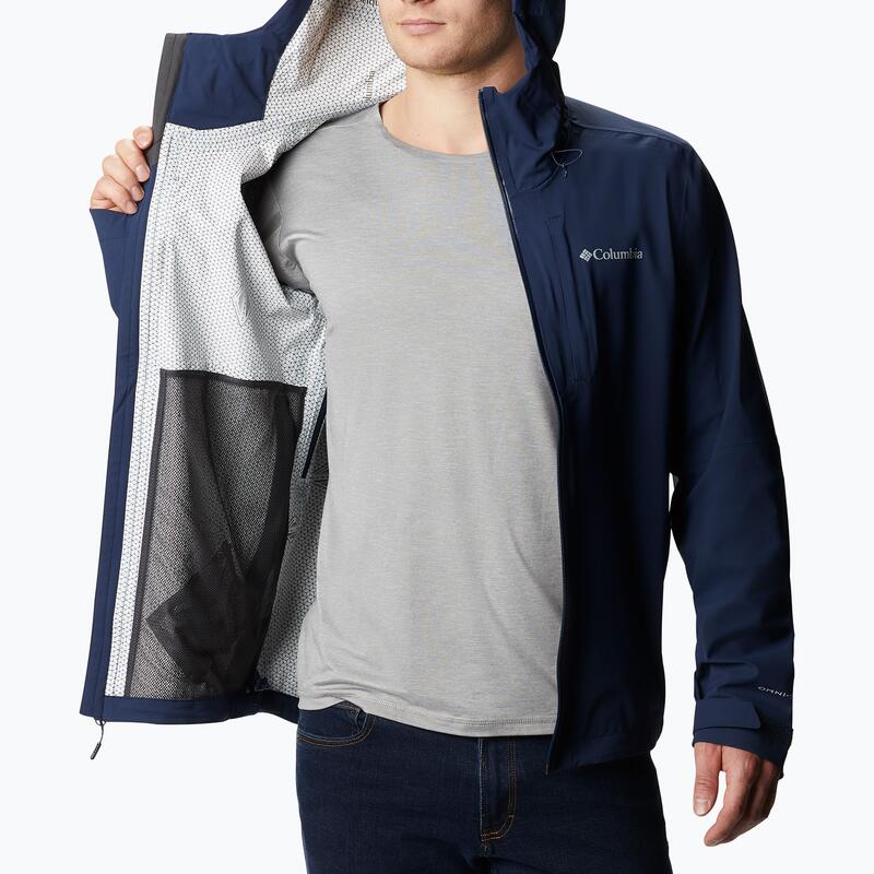 Chaqueta de lluvia con columbia masculina Omni-tech Ampli-Dry 464 Membrana