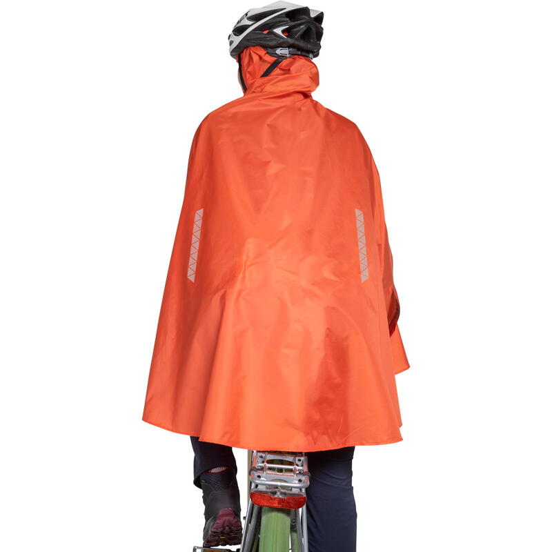 Fahrrad-Regenponcho Bike Poncho red orange