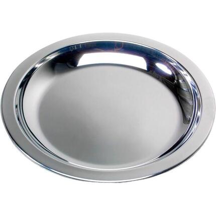 Edelstahl Teller flach