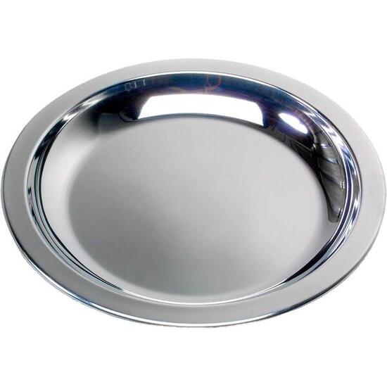 Edelstahl Teller flach
