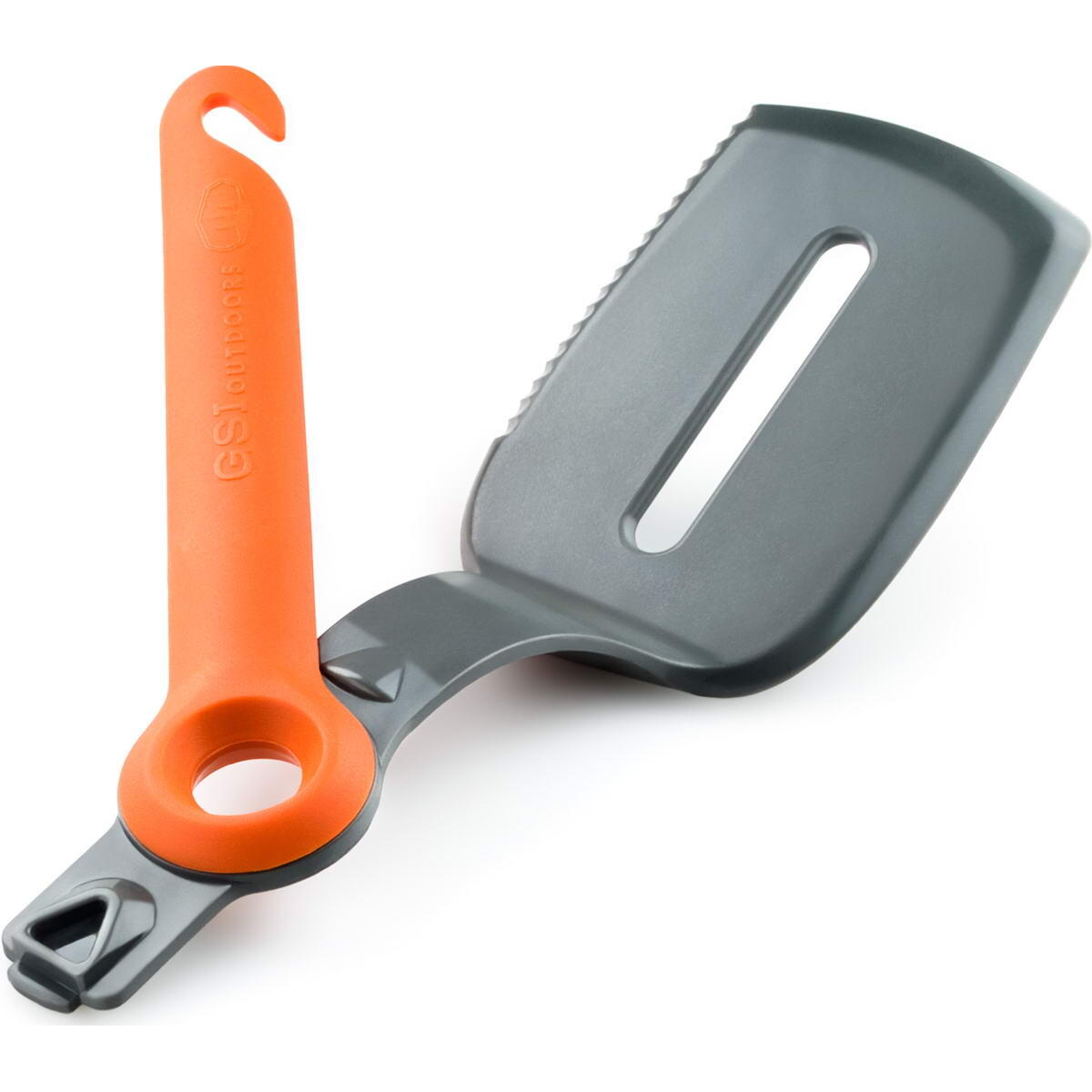 Faltbarer Spatel GSI Outdoor Pivot Spatula Nylon 6‑6 orange 27 cm ausgeklappt 4/5