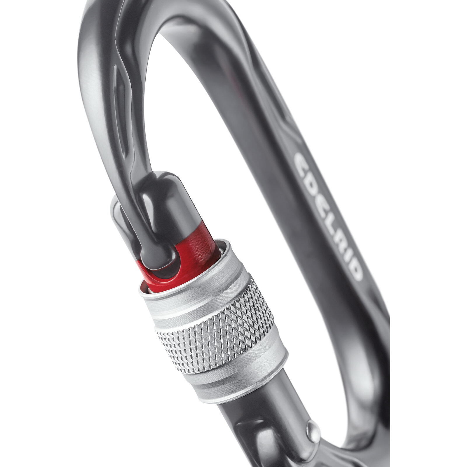 Mosquetón Kiwi Screw EDELRID con color antracita 2/4