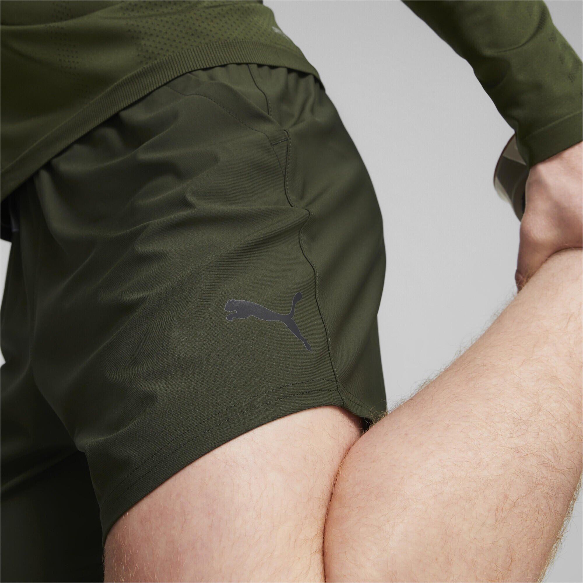 Pantalon corto training Stretch 5" Hombre PUMA Myrtle Green 4/6