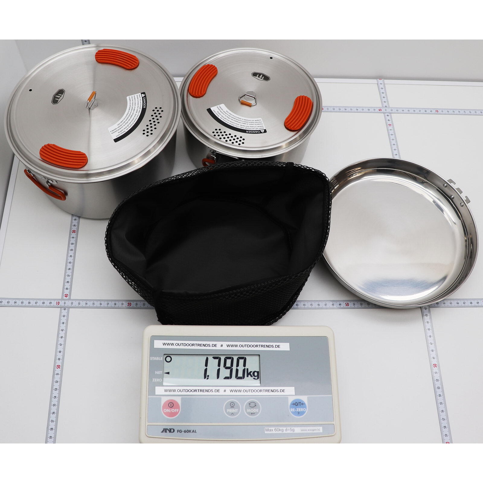 Kochset Glacier Stainless Base Camper Large Set 3/7