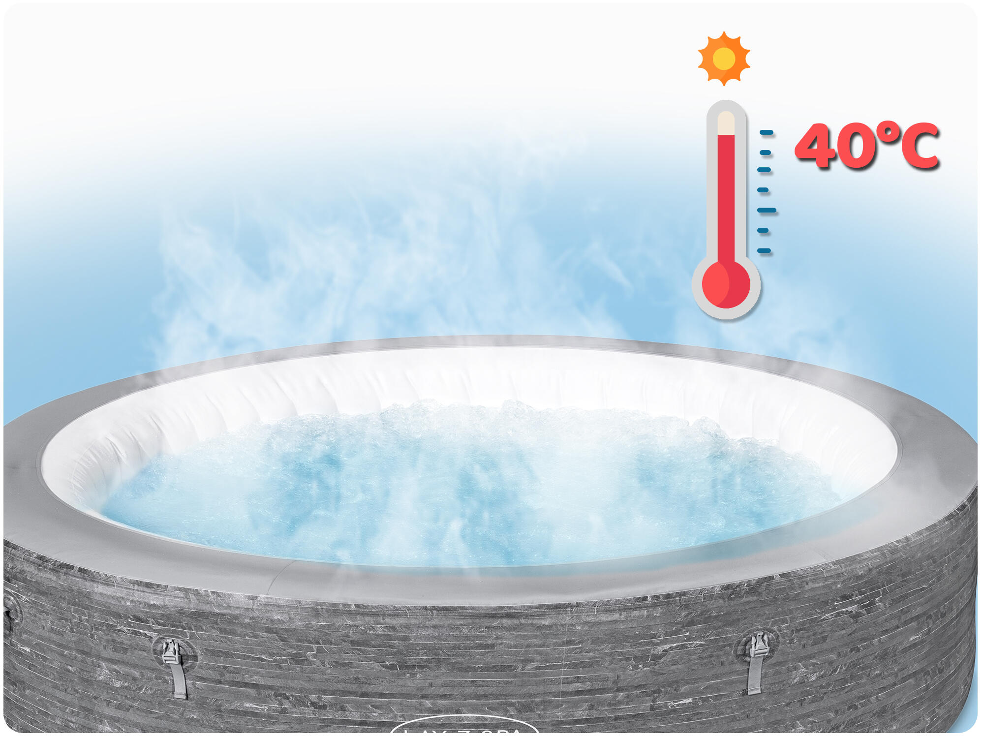 Bestway Spa gonflable rond Lay-Z-Spa Budapest AirJet avec WiFi 4-6 personnes 5/7