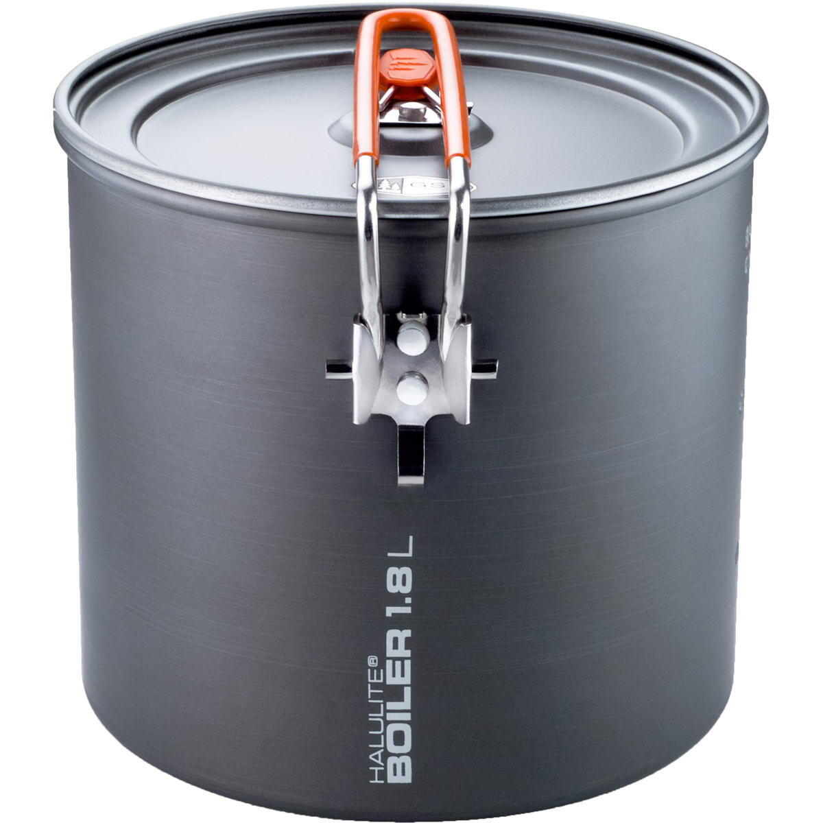 Chaudière GSI Outdoors Halulite 1,8 L aluminium anodisé gris poignée pliante 2/5