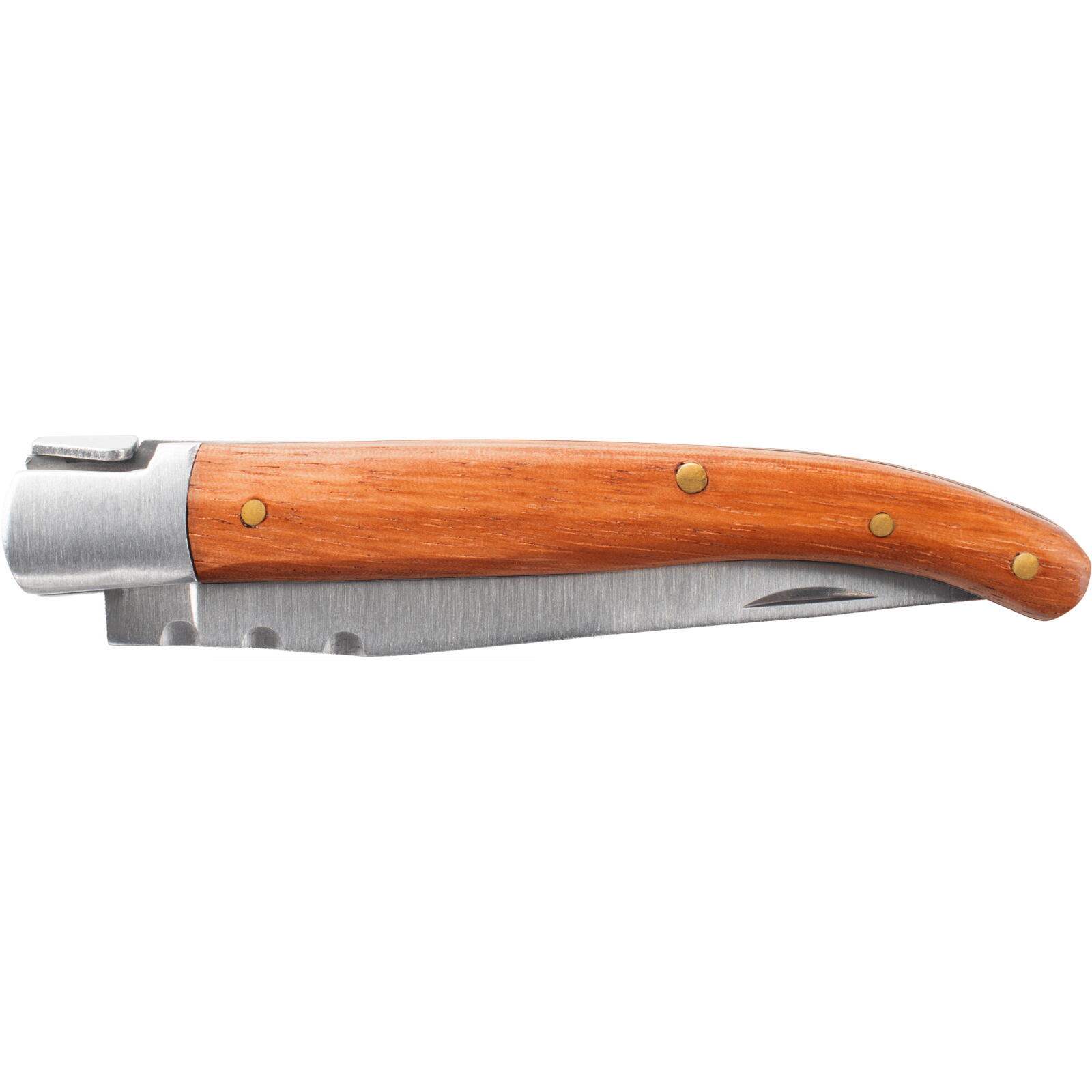 Couteaux steak Rakau GSI Outdoors 4 lames inox 9 cm bois r&eacute;cyclé pliants 5/6