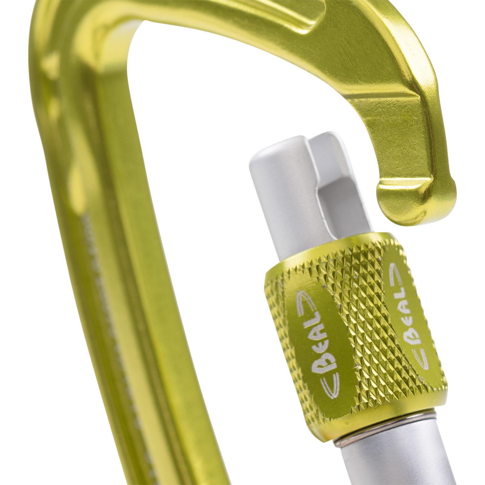 Mousqueton Be Quick BEAL aluminium vert verrouillage vis rapide 4/6