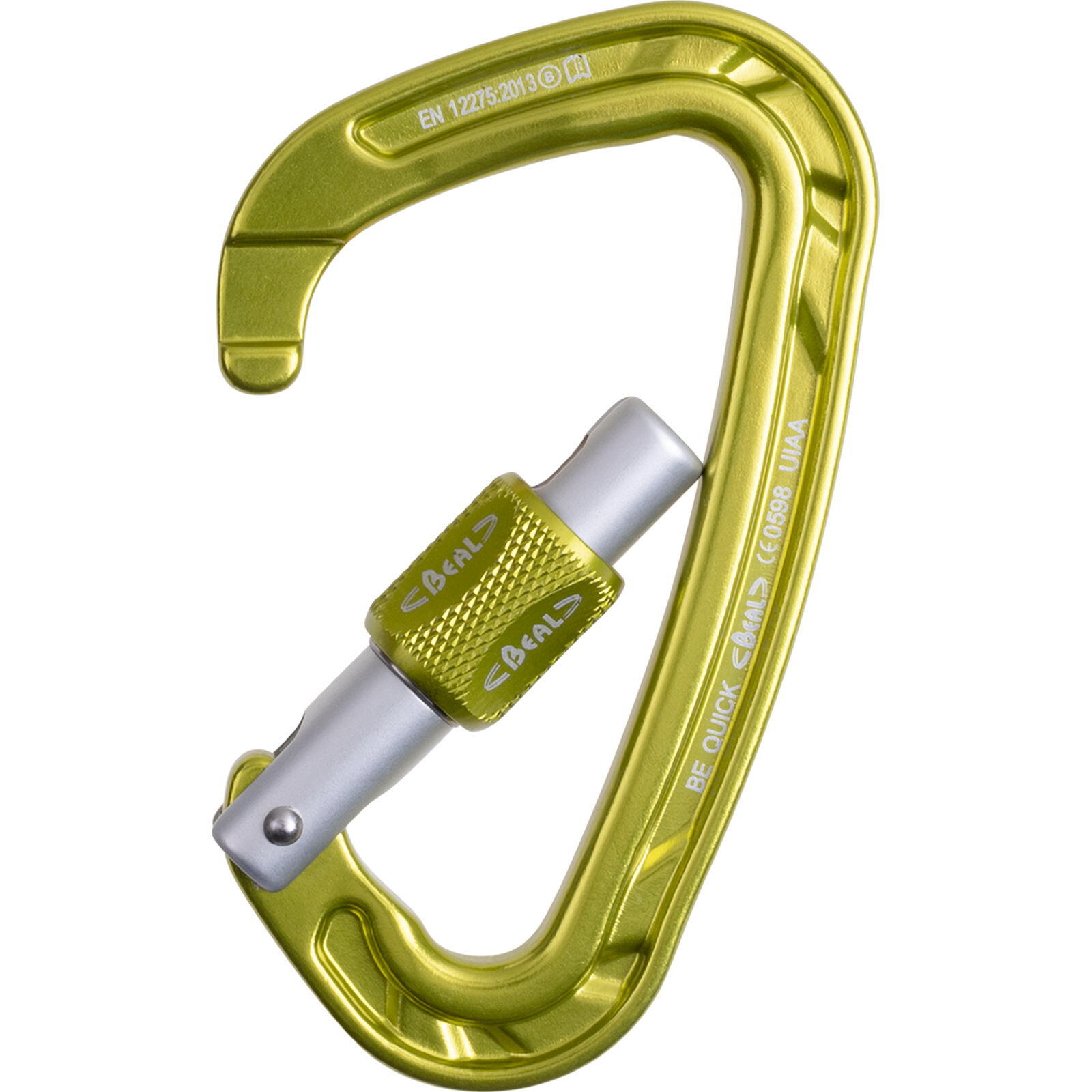 Mousqueton Be Quick BEAL aluminium vert verrouillage vis rapide 2/6