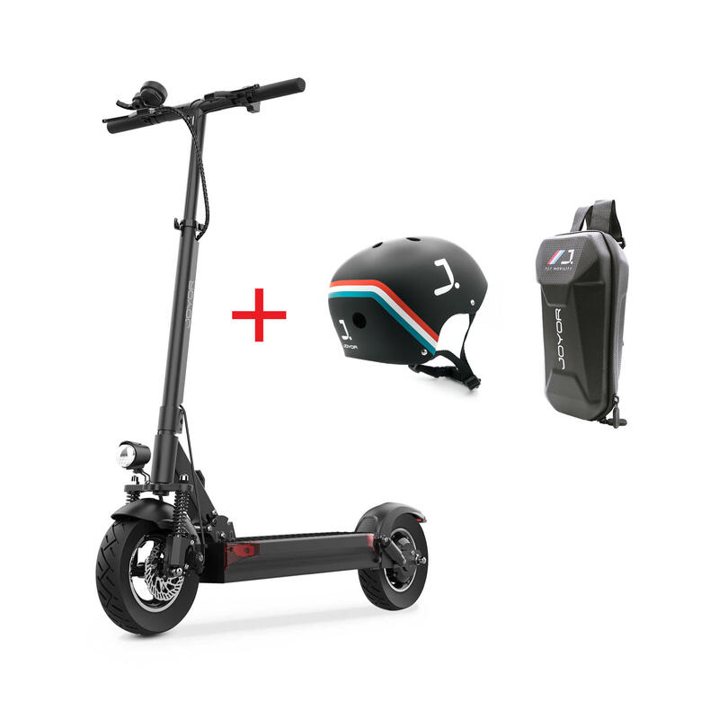 Joyor Y5S zwarte elektrische scooter voor volwassenen + Helm en voortas