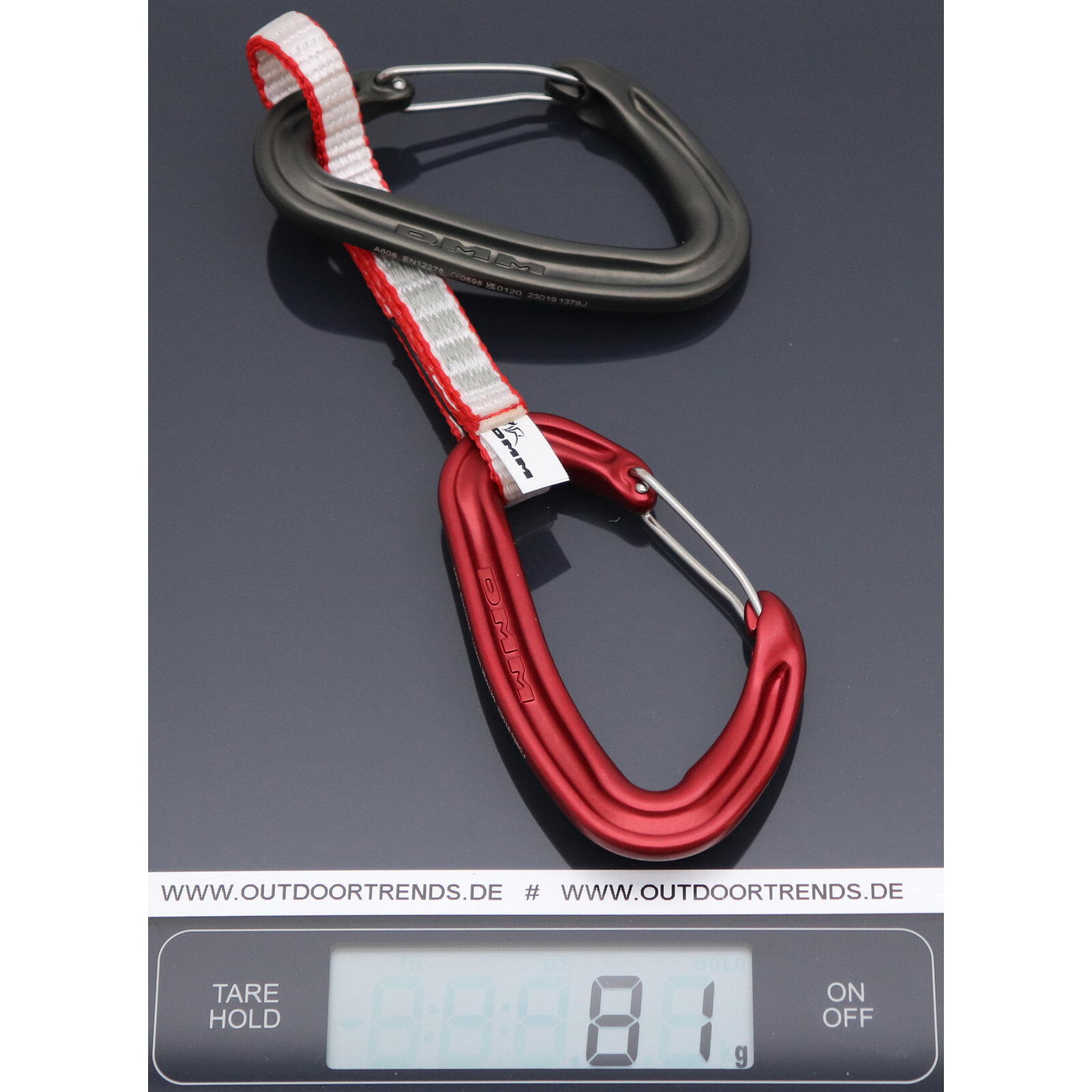 Ekspres wspinaczkowy DMM Alpha Wire Quickdraw 12 cm 6-pack - red 3/3