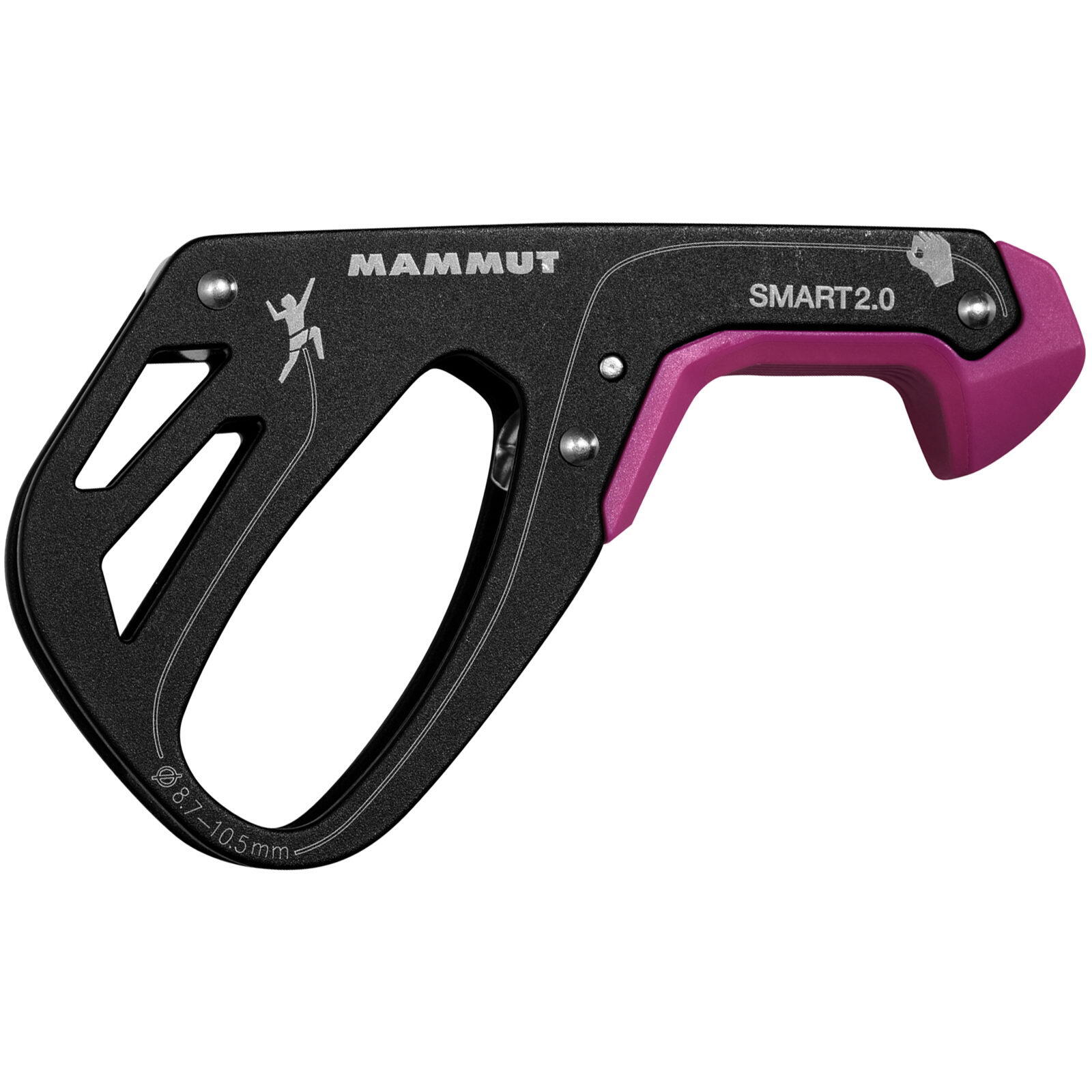 Assureur Mammut Smart 2.0 gris 80 g, tube, pour cordes Ø 8.7–10.5 mm 7/7
