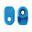 Protection de manivelle caoutchouc longue (paire) Bleu