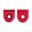 Protection de manivelle caoutchouc (paire) Rouge