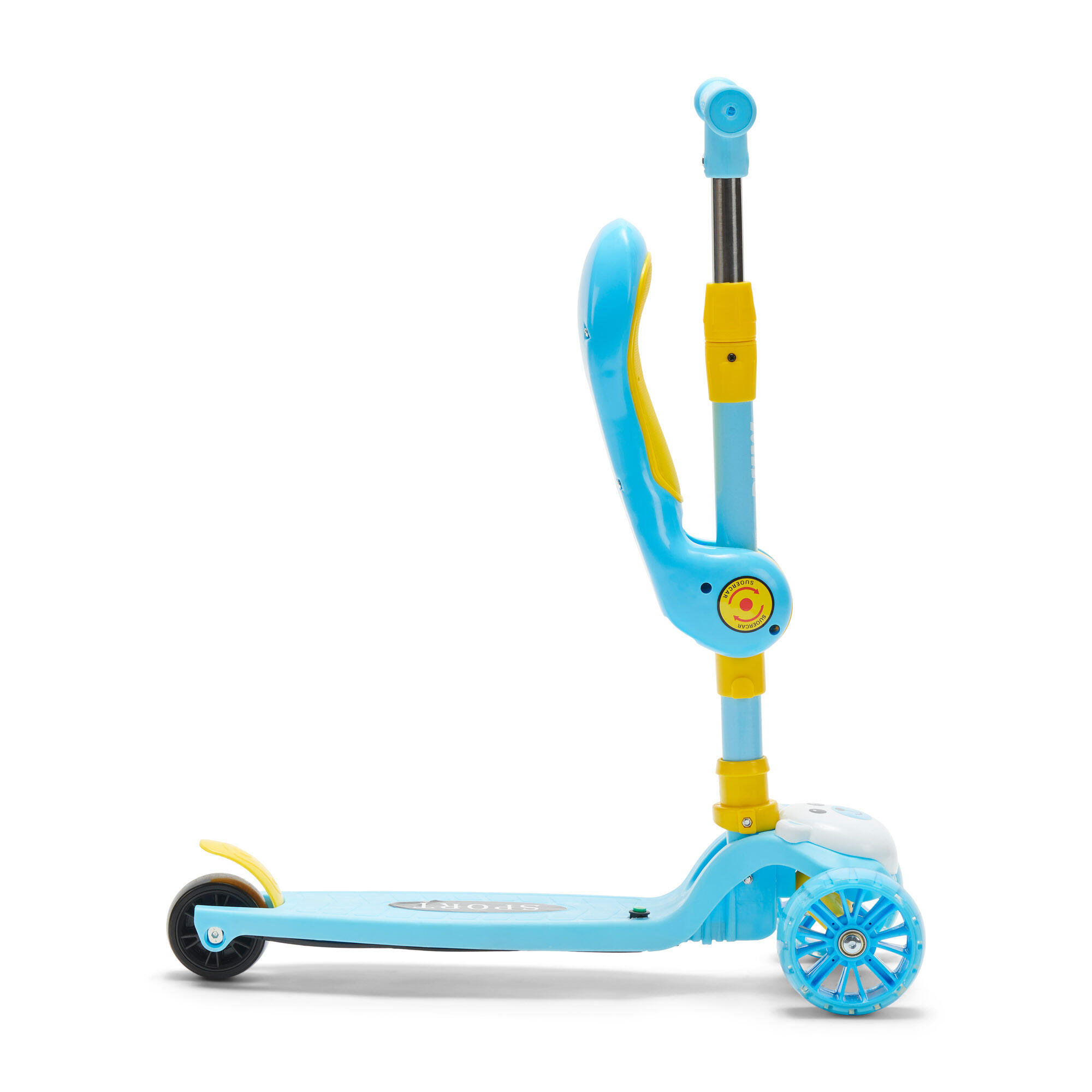 3-Wiel Step met Verstelbare Zitting - Blauw 3/4