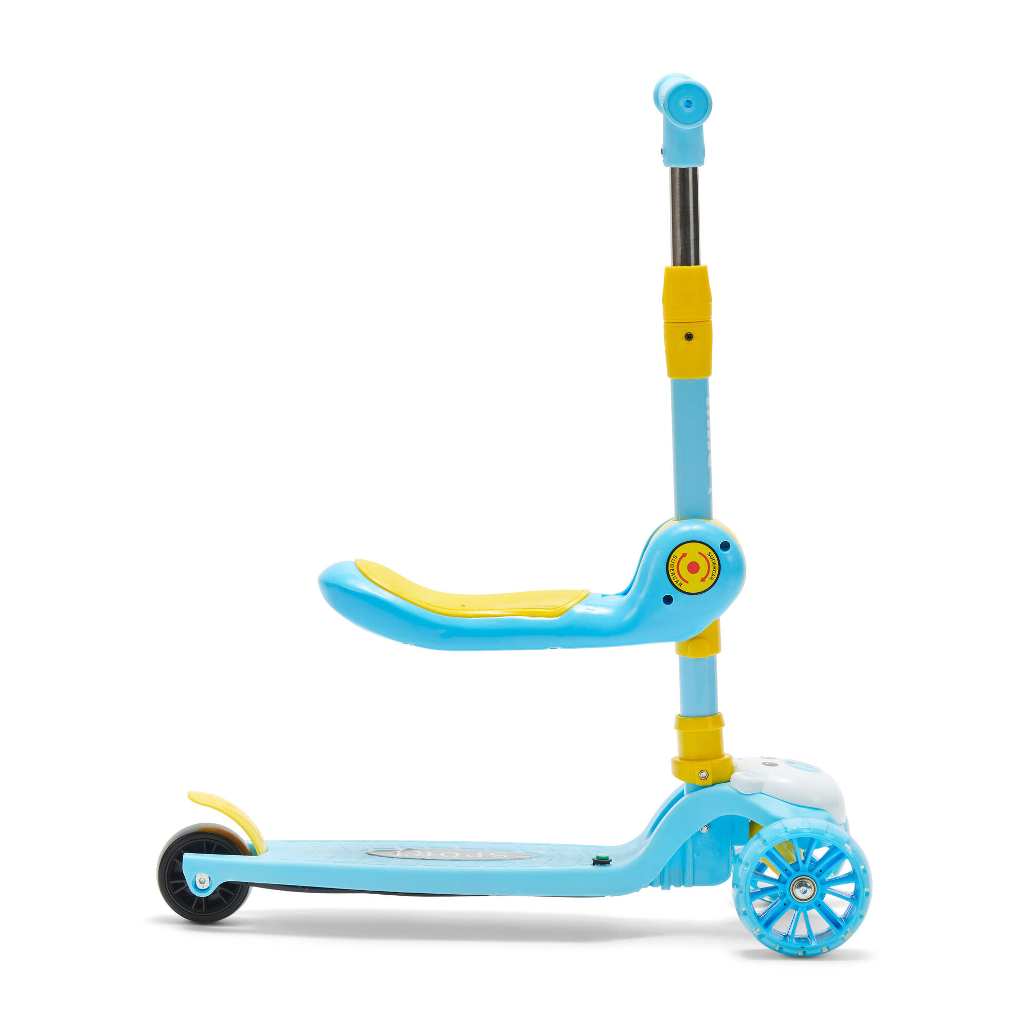 3-Wiel Step met Verstelbare Zitting - Blauw 4/4