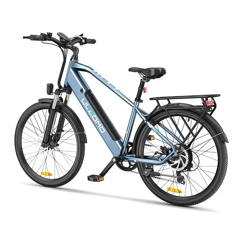 Bicicleta electrica Ulzomo Metro 26 E-bike, Blue. 3/7