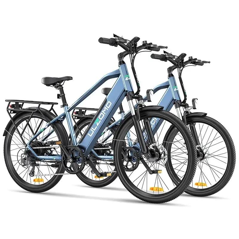 Bicicleta electrica Ulzomo Metro 26 E-bike, Blue. 5/7