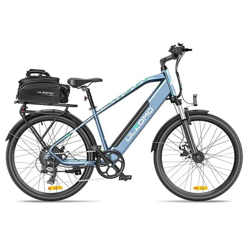 Bicicleta electrica Ulzomo Metro 26 E-bike, Blue. 4/7