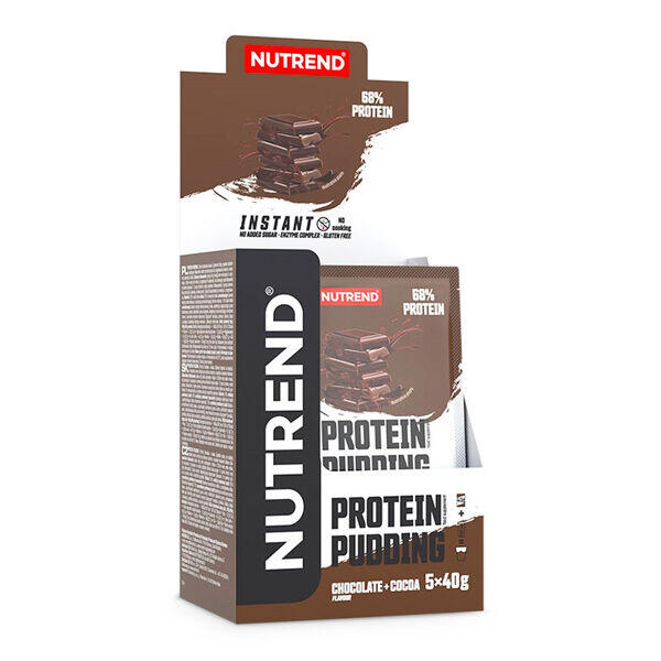 NUTREND Instantní proteinový pudink PROTEIN PUDDING, 5 x 40 g, čokoláda + kakao