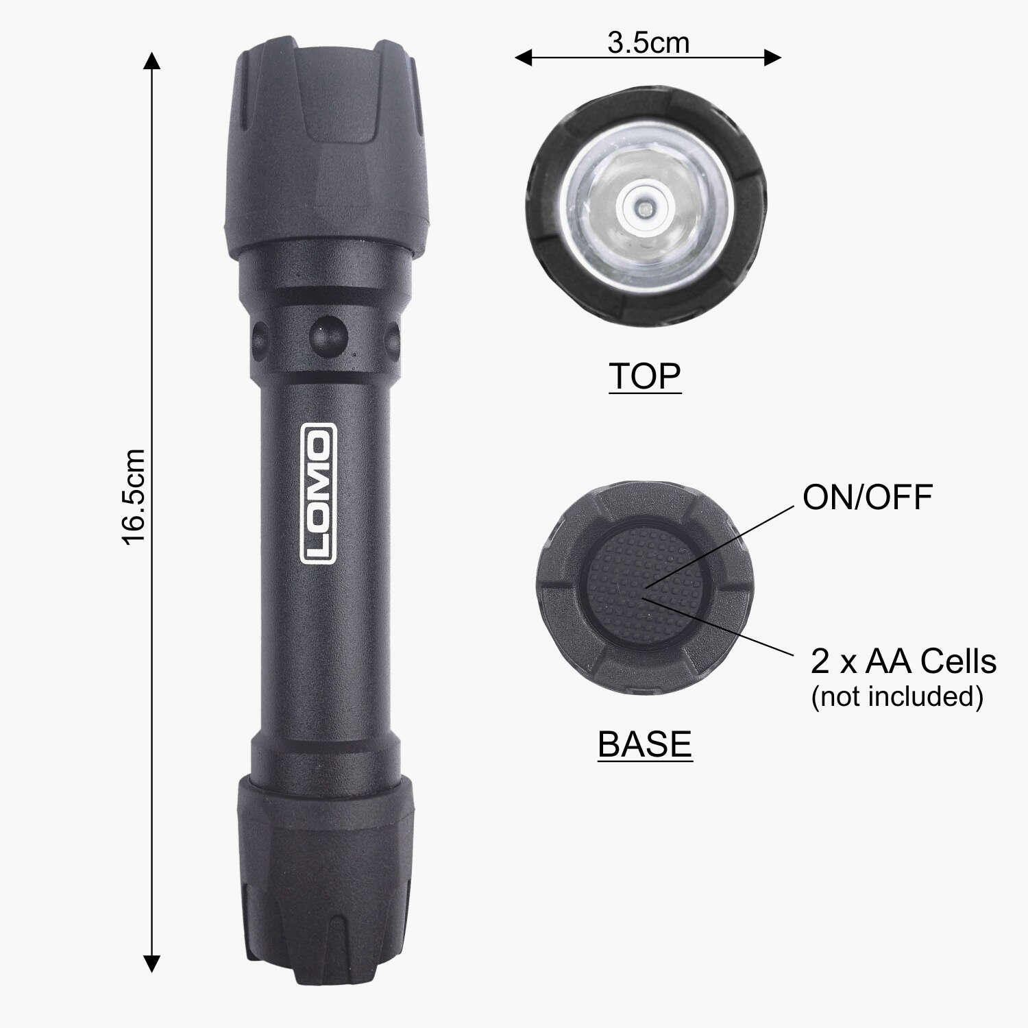 Lomo Aluminium LED Torch - 200 Lumens 3/6