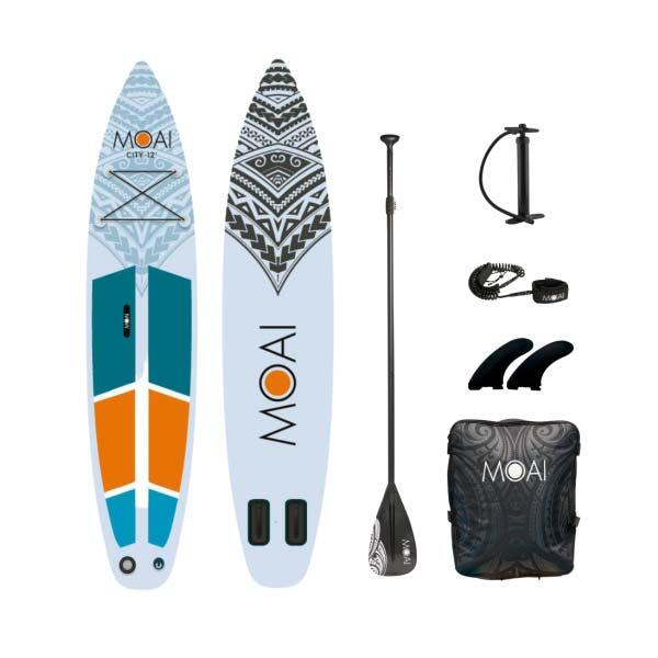 MOAI Moai 12'0" Compact SUP opblaasbaar board met opdruk 366 x 84 x 15 cm
