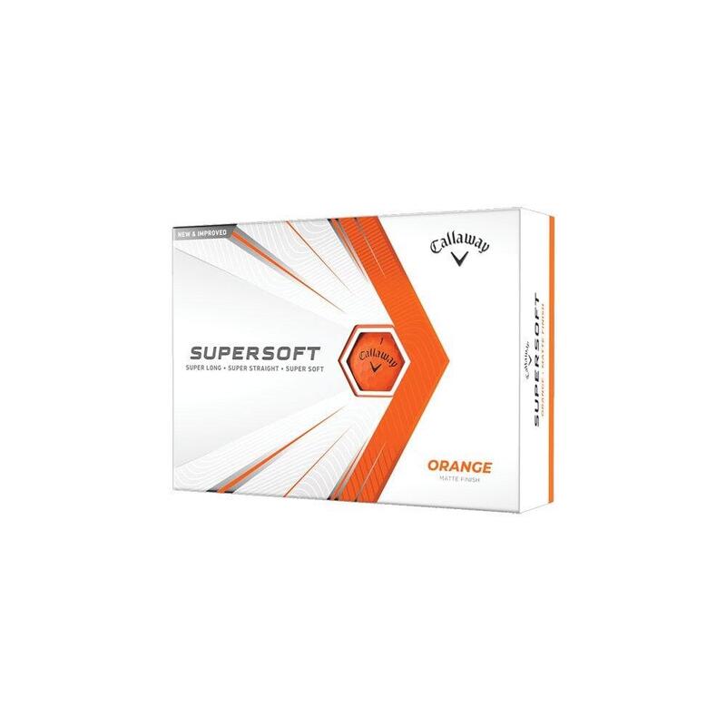 Caja de 12 Pelotas de golf Callaway Supersoft Matte Oranges