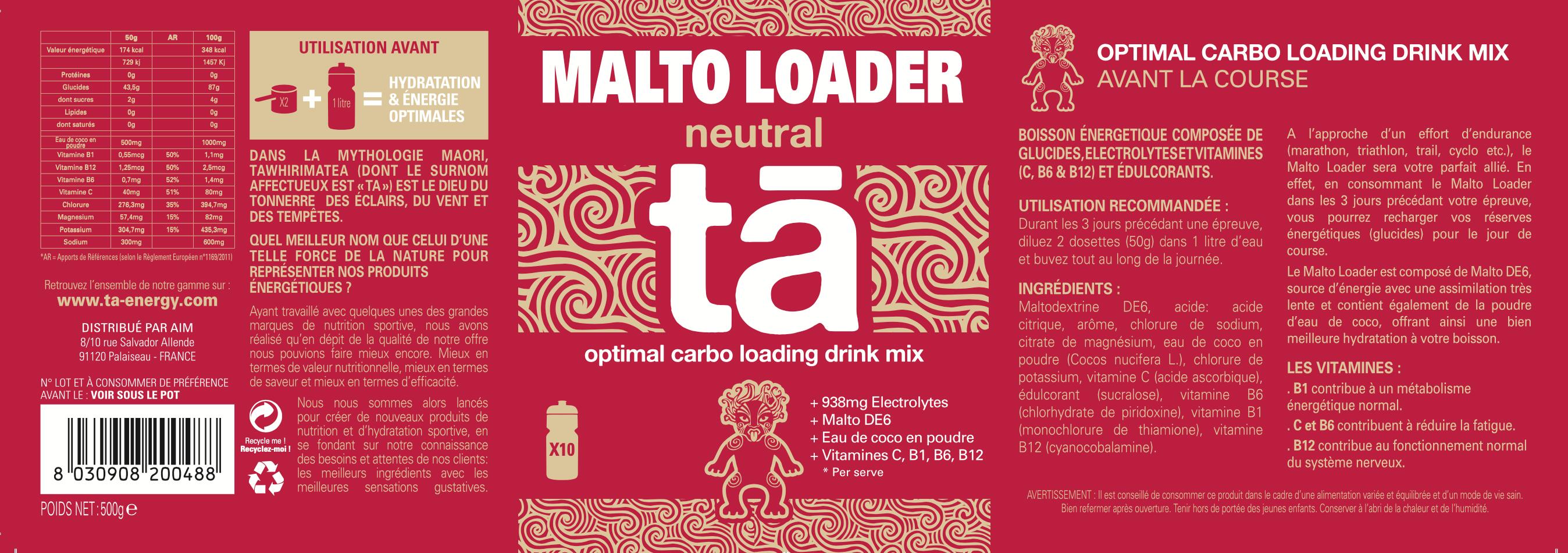 Maltodextrine Loader 500g Ta Energy 6/6