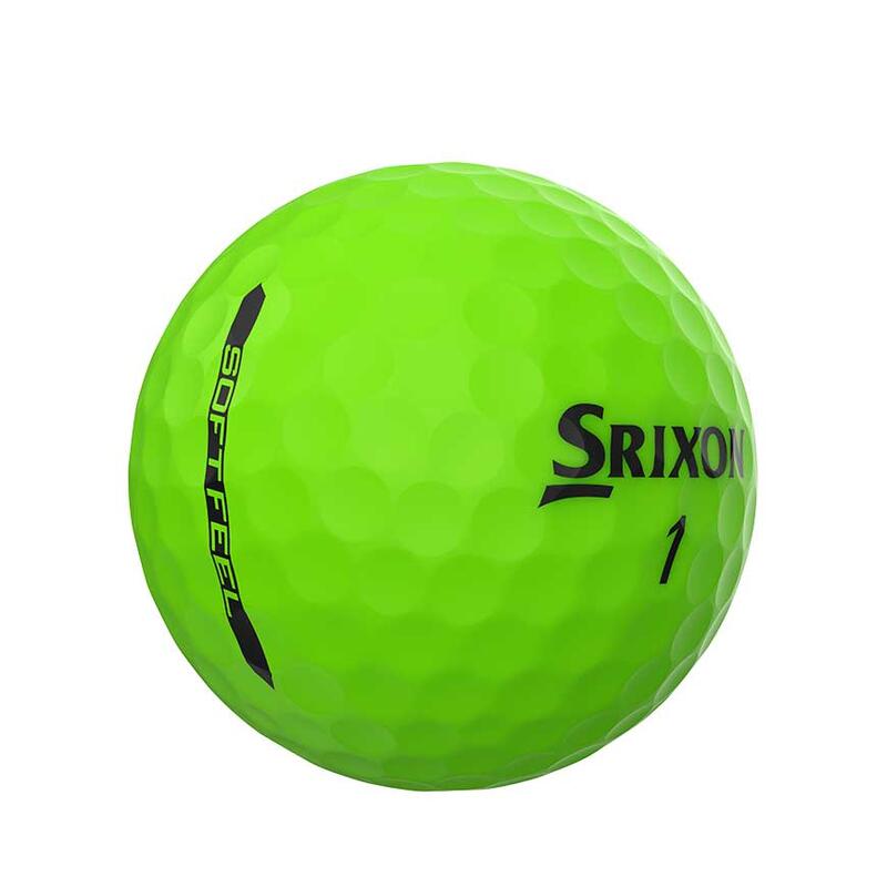 Scatola di 12 palline da golf Srixon Soft Feel Brite Green